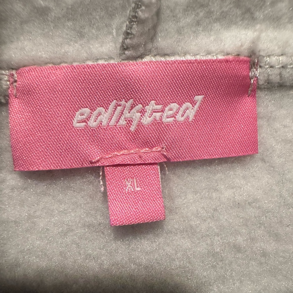 Edikted Gray 'I Love London' Sweatshirt Hoodie Size XL - Picture 11 of 14
